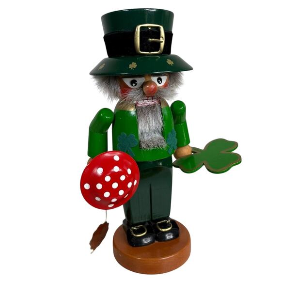 Steinbach Leprechaun Nutcracker 11” Original Volkskunst Wooden St Patrick’s Day - Picture 2 of 9